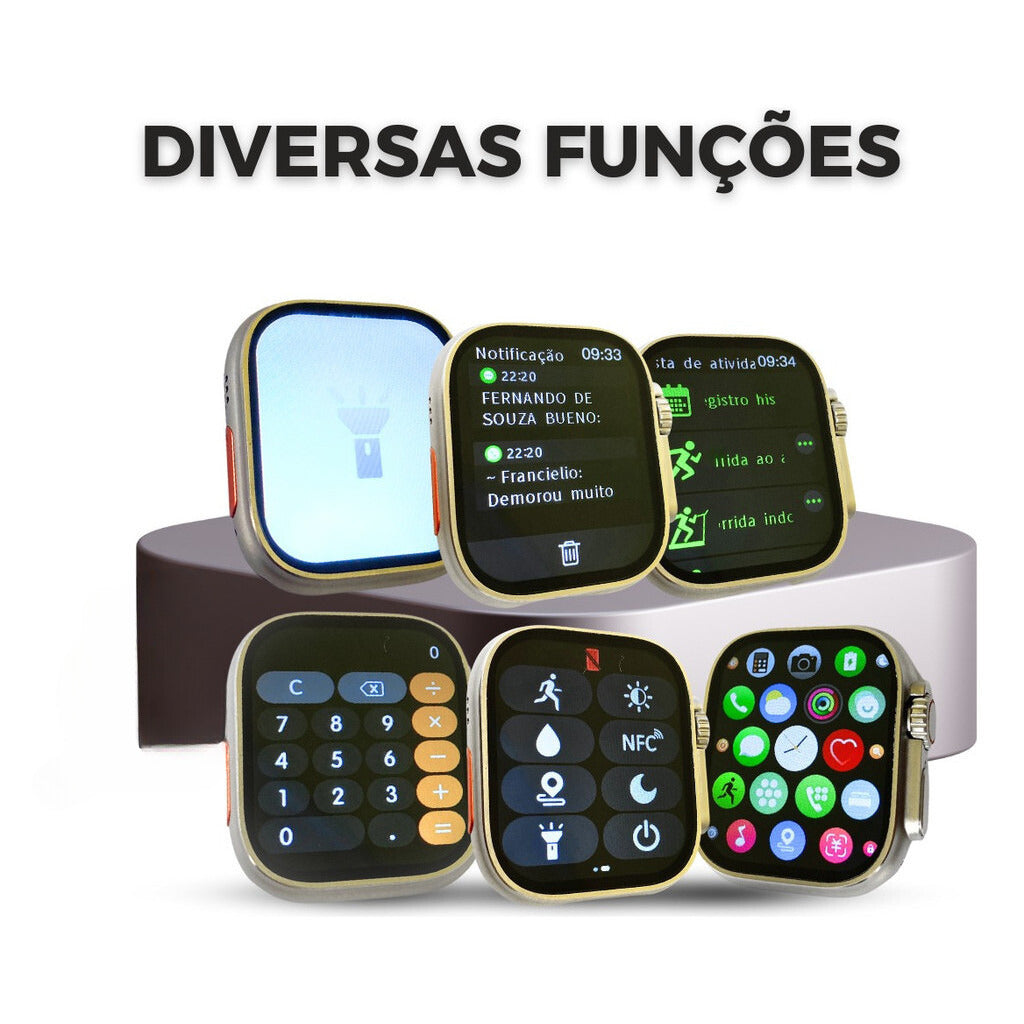 Smartwatch W69+ Ultra Microwear Série 10 AMOLED ChatGPT