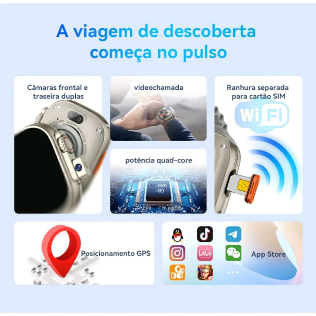 Smartwatch HW Ultra 2 Call 5G AMOLED com Chip