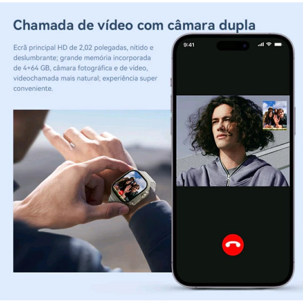 Smartwatch HW Ultra 2 Call 5G AMOLED com Chip