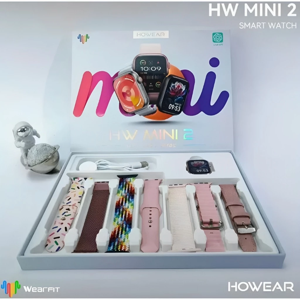 Smartwatch HW Mini 2 41mm com 7 Pulseiras