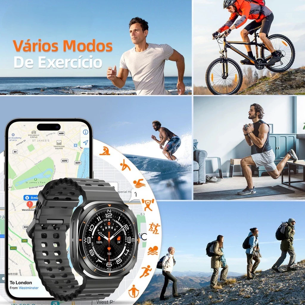 Smartwatch MA27 Galaxy Watch Ultra Microwear GPS NFC ChatGPT