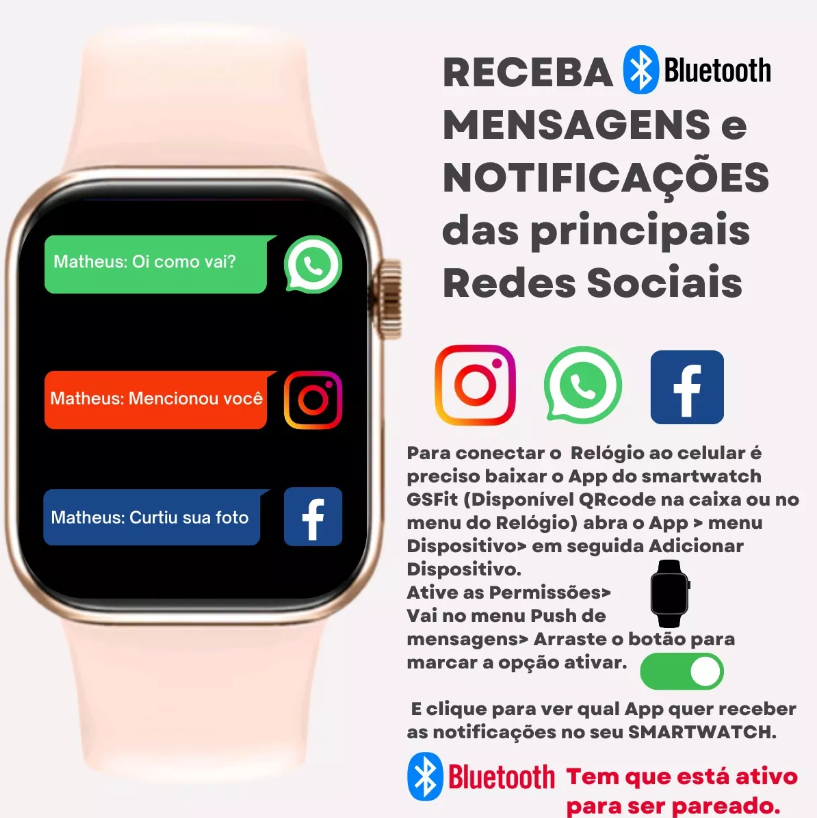 Smartwatch GS9 Mini 41mm IP67 NFC ChatGPT