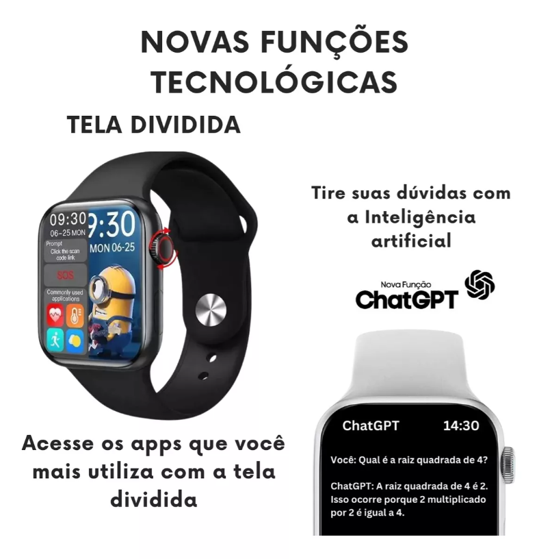 Smartwatch GS9 Mini 41mm IP67 NFC ChatGPT