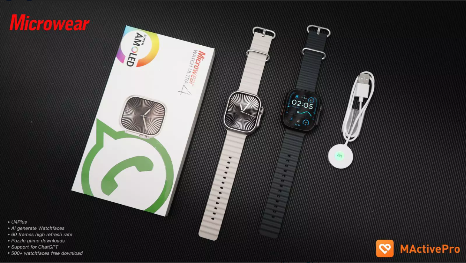 Smartwatch Watch Ultra 4 AMOLED Microwear