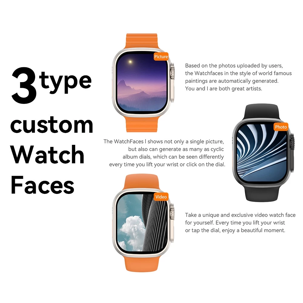 Smartwatch U9 Ultra Microwear Série 9 49mm GPS NFC
