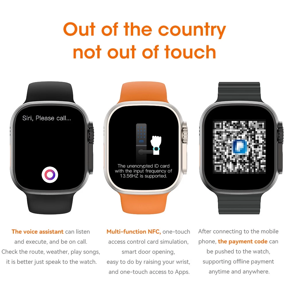 Smartwatch U9 Ultra Microwear Série 9 49mm GPS NFC