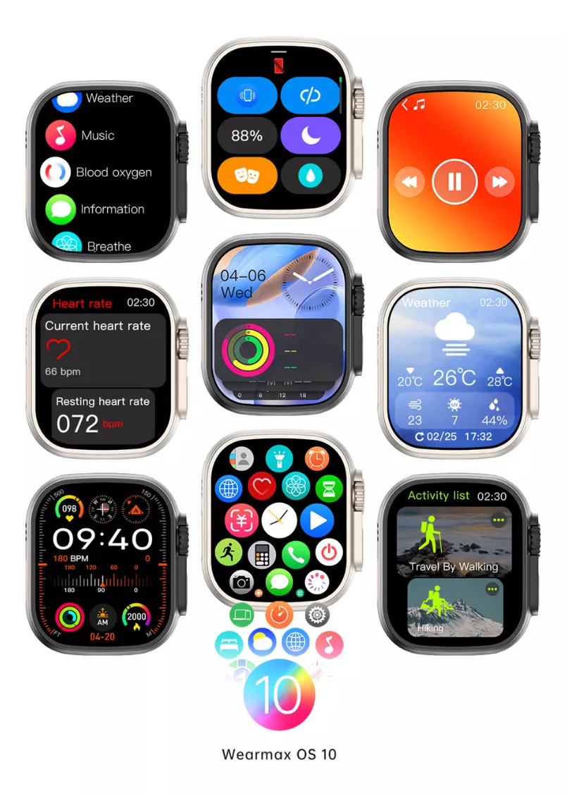Smartwatch U9S Ultra Sport Microwear NFC ChatGPT