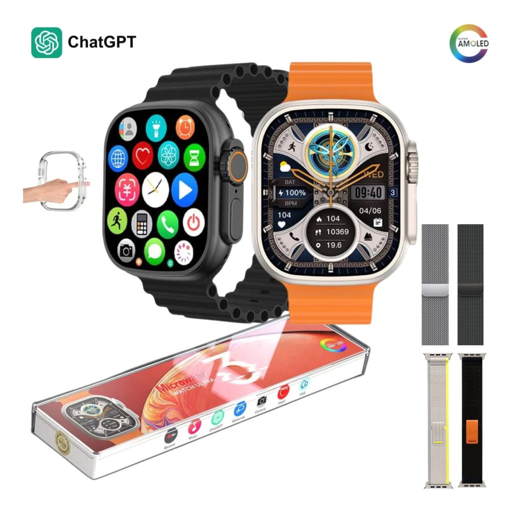 Smartwatch Ultra 3 Plus Série 10 2GB AMOLED ChatGPT
