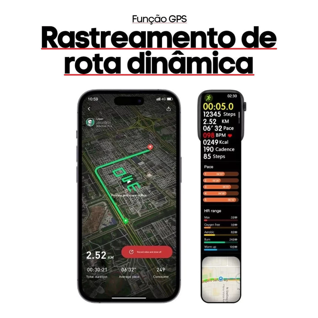 Smartwatch Ultra 3 Plus Série 10 2GB AMOLED ChatGPT