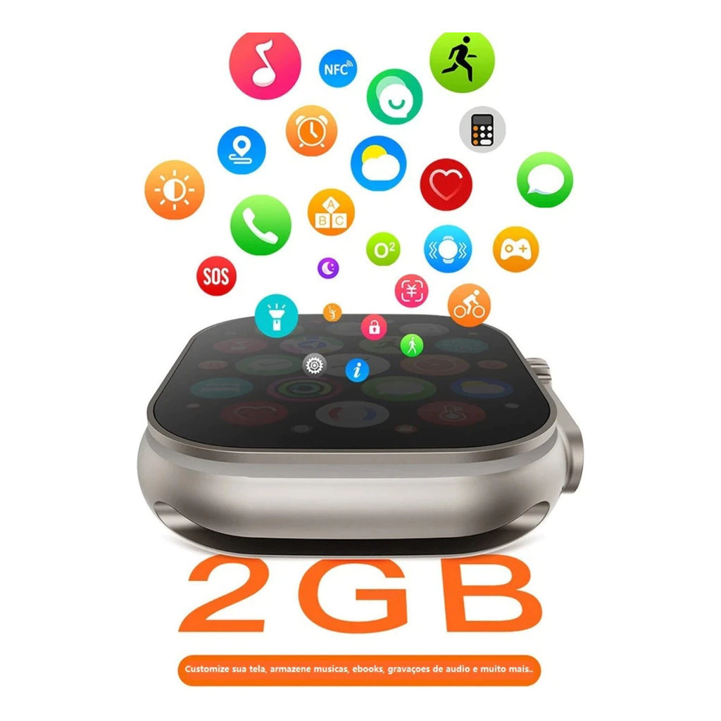 Smartwatch Ultra 3 Plus Série 10 2GB AMOLED ChatGPT