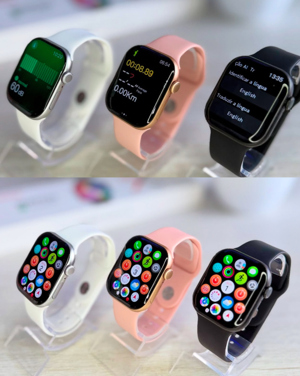 Smartwatch W10 Mini Microwear Série 10 AMOLED ChatGPT