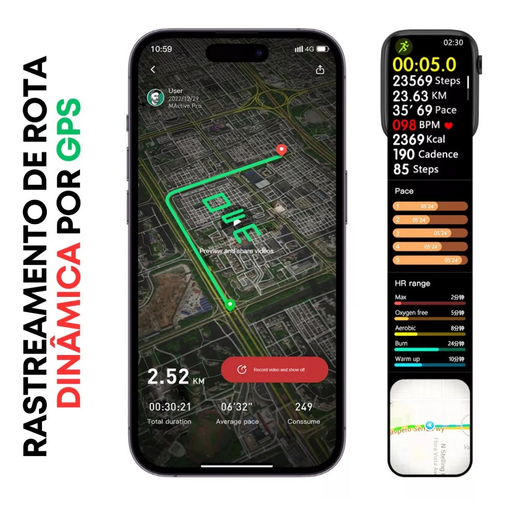 Smartwatch W59 Pro Microwear Série 9 47mm